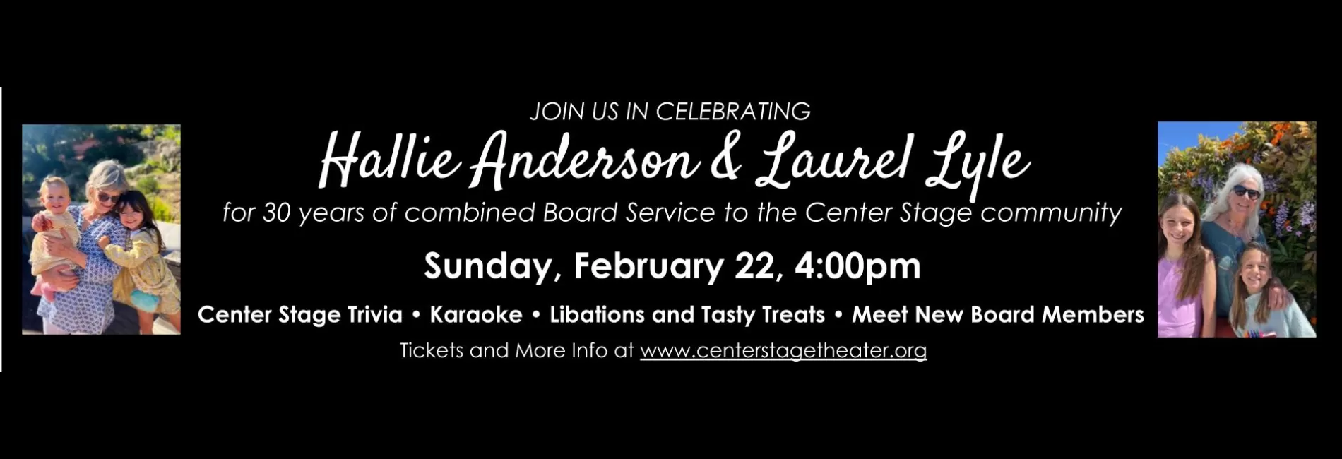 A Celebration of Hallie Anderson and Laurel Lyle!